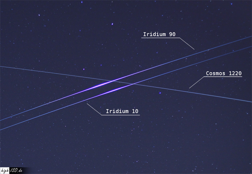 Iridium 90, 10 und Cosmos