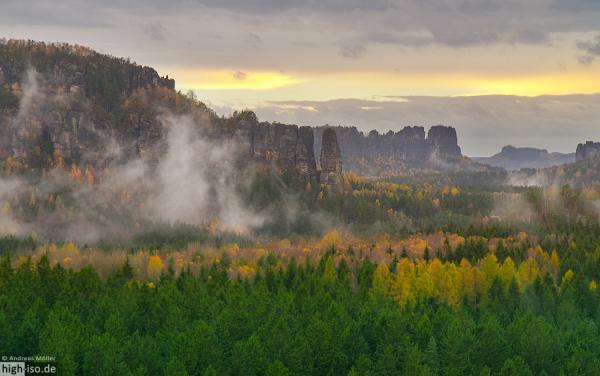 Schrammsteine im Herbst