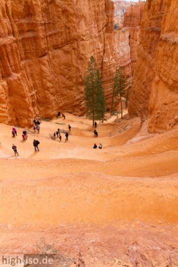 Abstieg in den Bryce Canyon